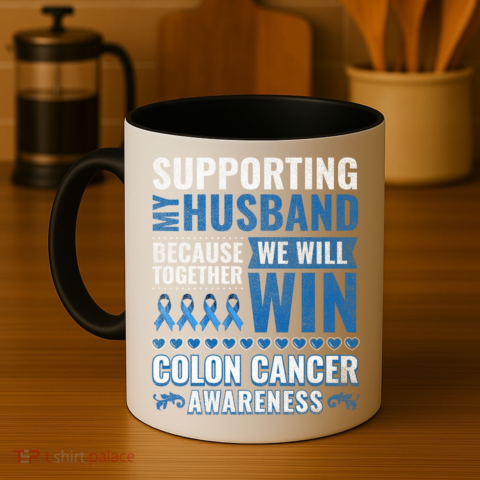 Colon Cancer Awareness Colonoscopy Support Husband Gift Coffee Mug