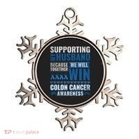 Colon Cancer Awareness Colonoscopy Support Husband Gift Ornament thumb 0