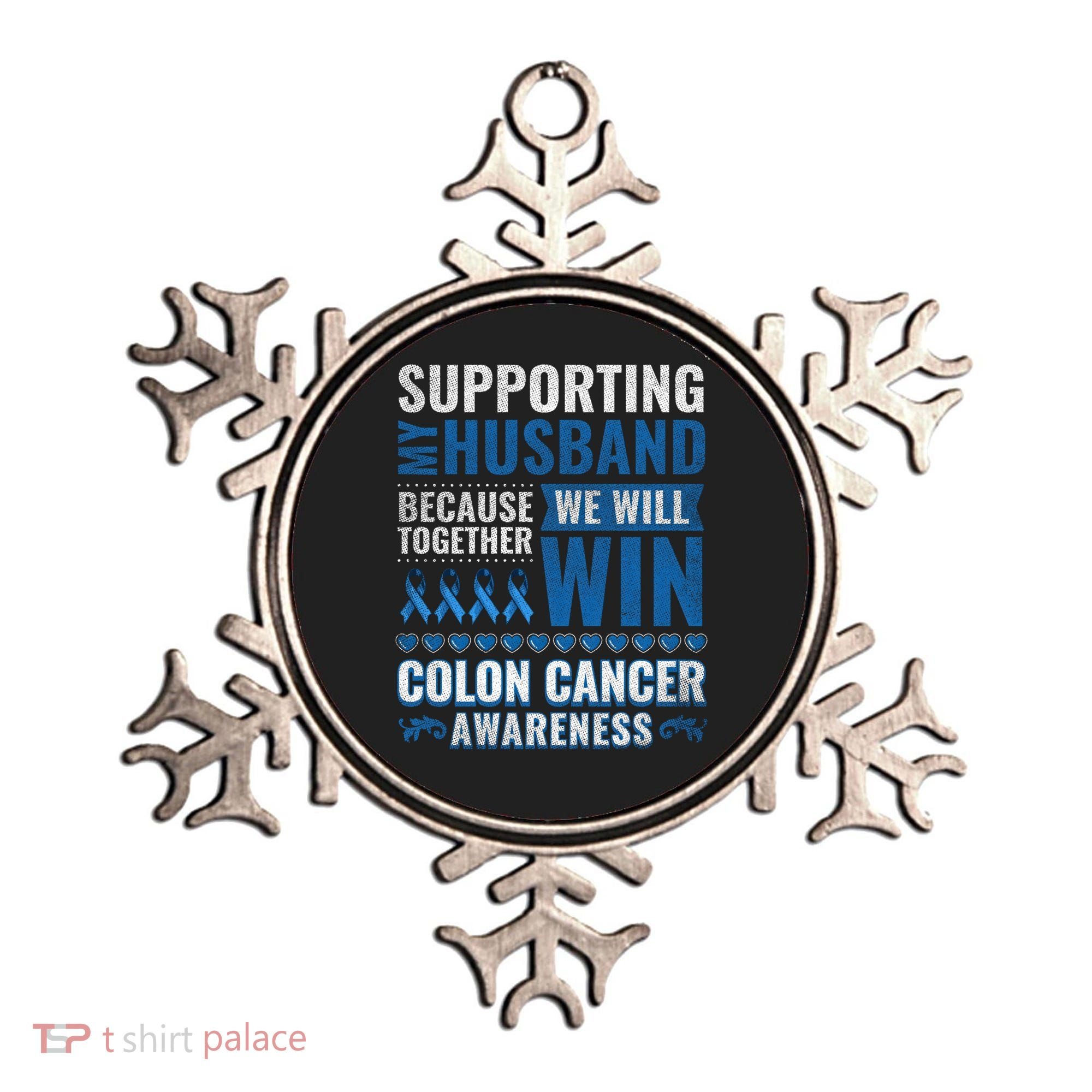 Colon Cancer Awareness Colonoscopy Support Husband Gift Ornament