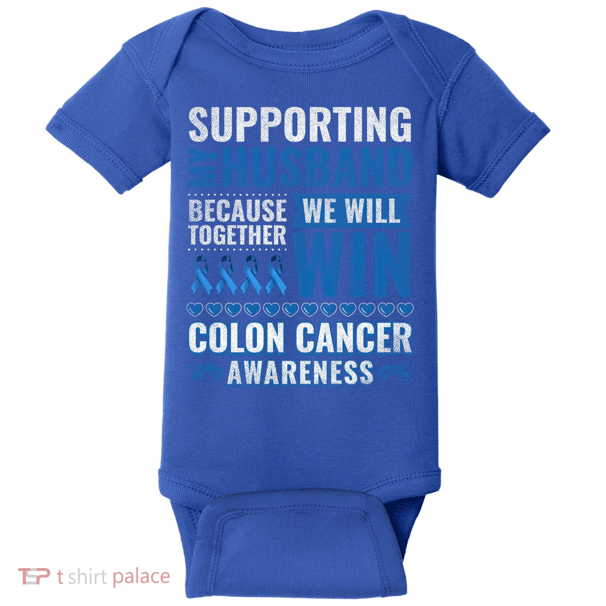 Colon Cancer Awareness Colonoscopy Support Husband Gift Baby Bodysuit
