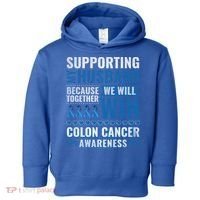 Colon Cancer Awareness Colonoscopy Support Husband Gift Toddler Hoodie thumb 0