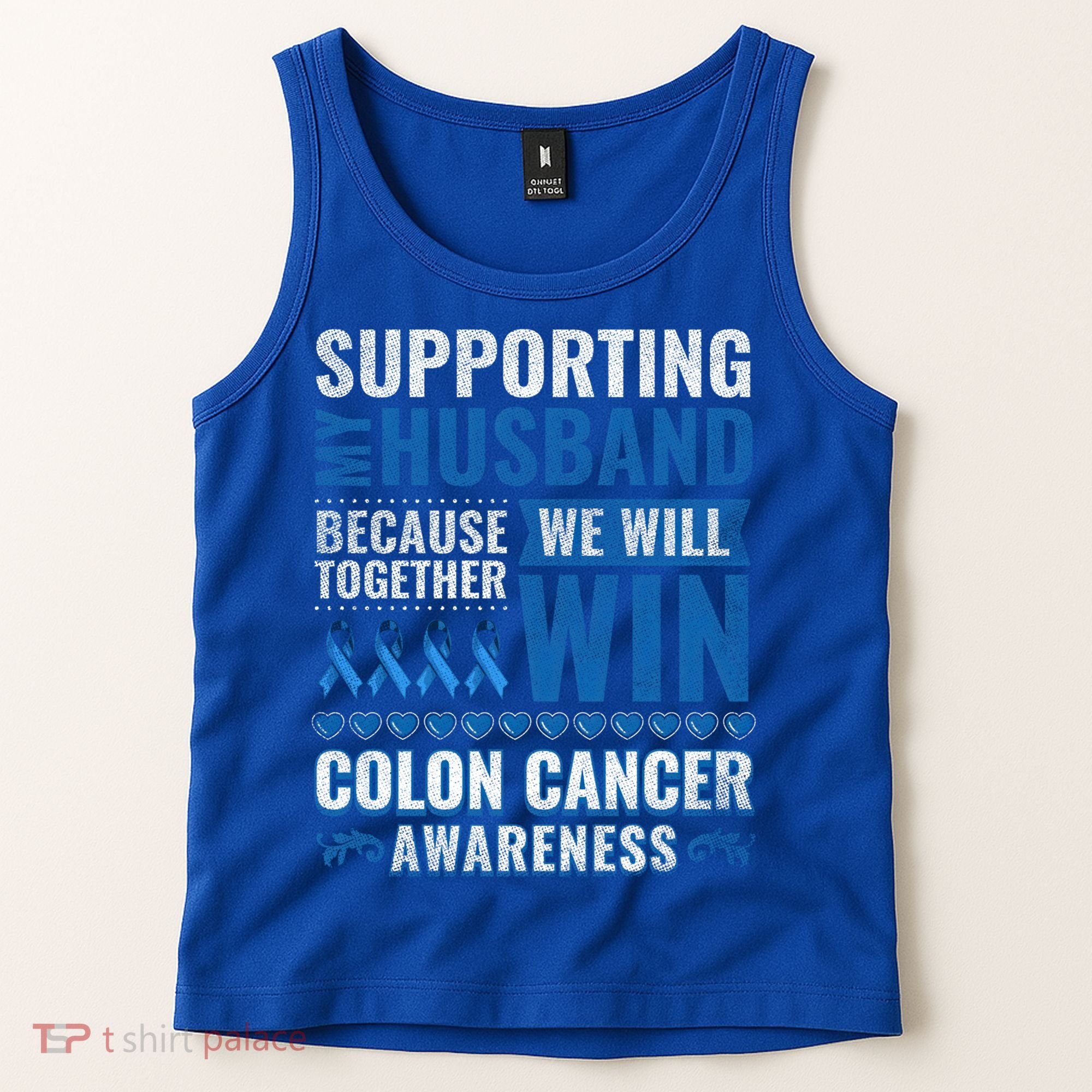 Colon Cancer Awareness Colonoscopy Support Husband Gift Tank Top