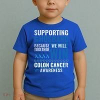 Colon Cancer Awareness Colonoscopy Support Husband Gift Toddler T-Shirt thumb 2