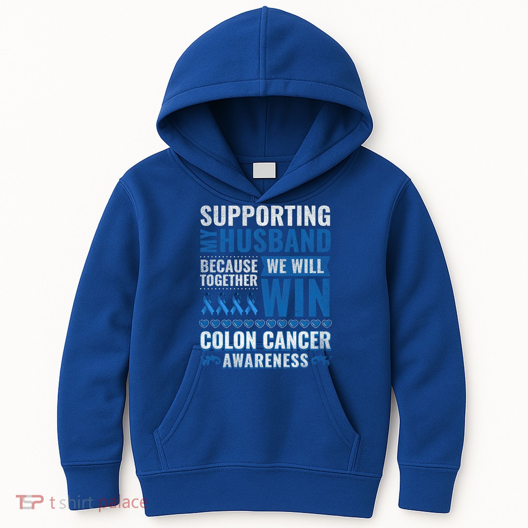 Colon Cancer Awareness Colonoscopy Support Husband Gift Kids Hoodie