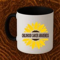Childhood Cancer Awareness Sunflower Coffee Mug thumb 2