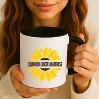 Childhood Cancer Awareness Sunflower Coffee Mug thumb 3