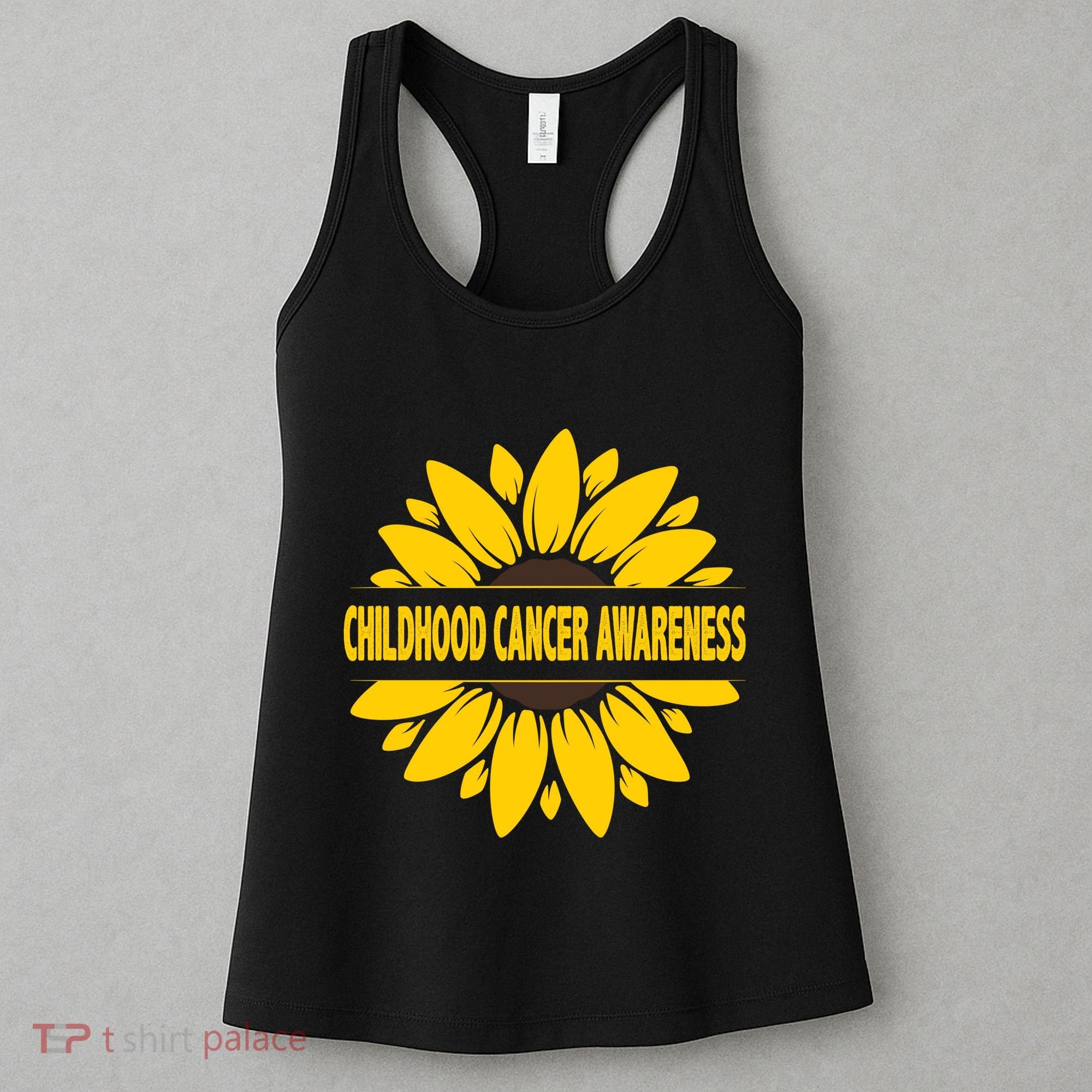 Childhood Cancer Awareness Sunflower Women's Tank Top