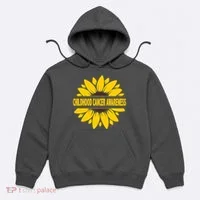 Childhood Cancer Awareness Sunflower Hoodie thumb 0