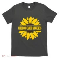 Childhood Cancer Awareness Sunflower T-Shirt thumb 0