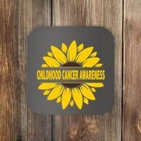 Childhood Cancer Awareness Sunflower Coaster thumb 0