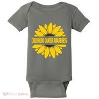 Childhood Cancer Awareness Sunflower Baby Bodysuit thumb 0