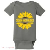 Childhood Cancer Awareness Sunflower Baby Bodysuit thumb 0