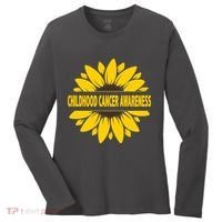 Childhood Cancer Awareness Sunflower Women's Long Sleeve Shirt thumb 0
