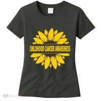 Childhood Cancer Awareness Sunflower Women's T-Shirt thumb 0