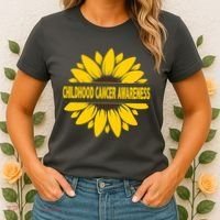 Childhood Cancer Awareness Sunflower Women's T-Shirt thumb 2