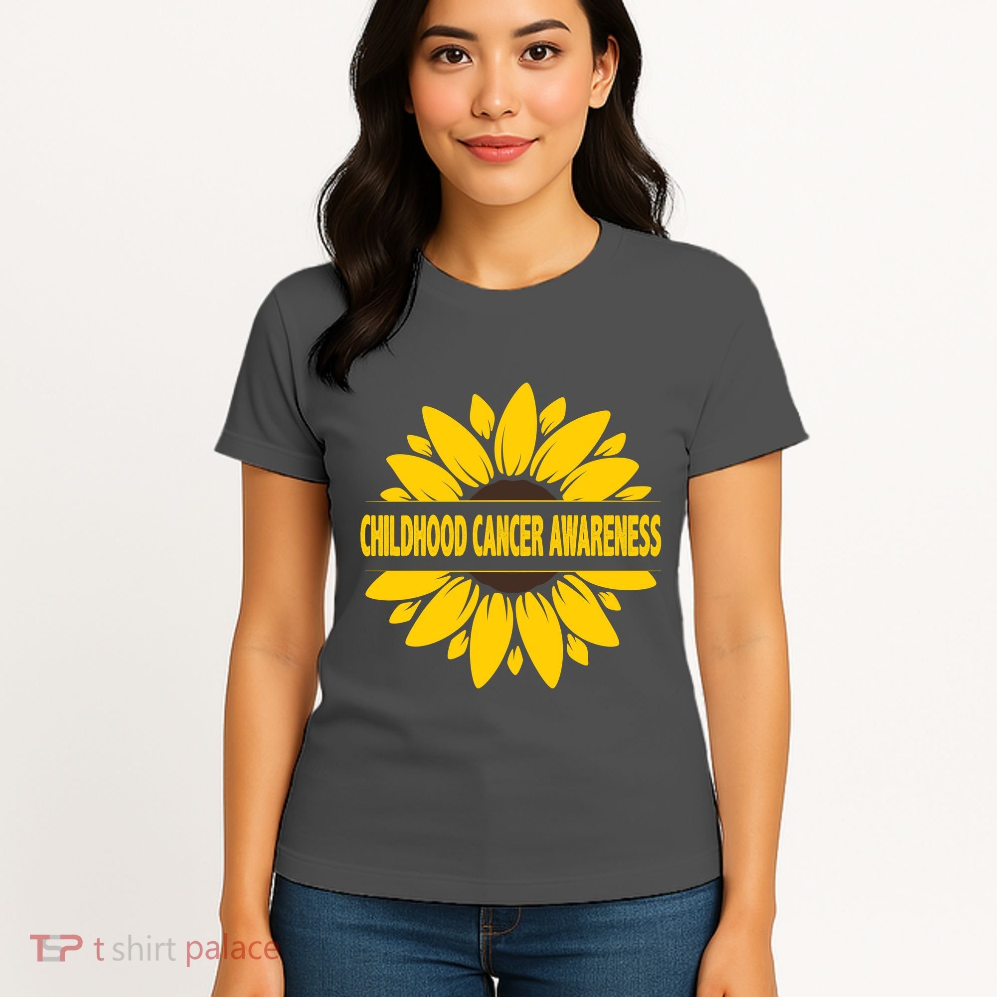 Childhood Cancer Awareness Sunflower Women's T-Shirt