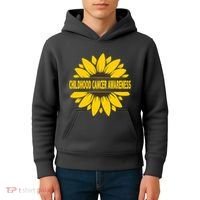 Childhood Cancer Awareness Sunflower Kids Hoodie thumb 4
