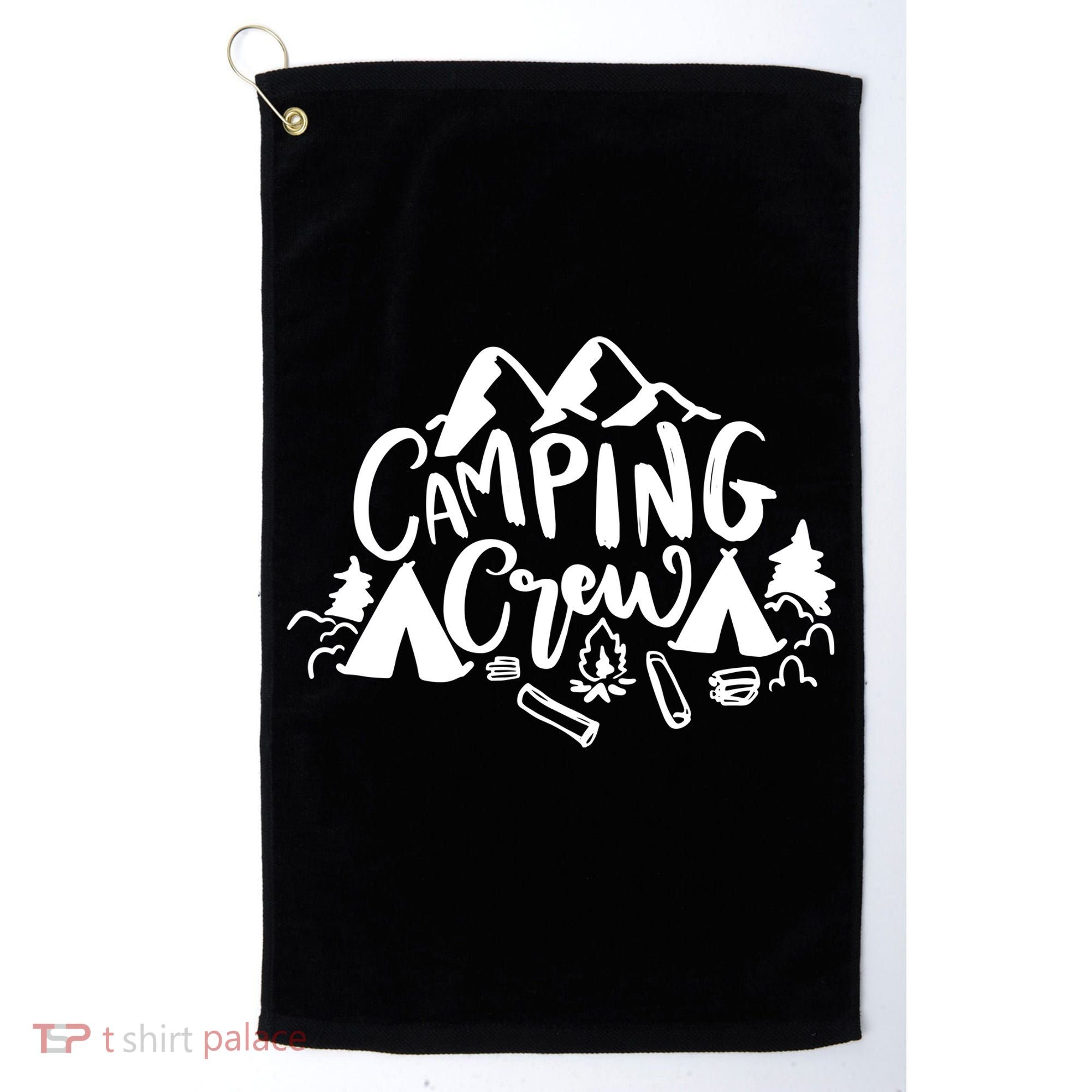 Camping Crew Adventure Mountain Golf Towel