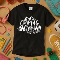 Camping Crew Adventure Mountain Kids T-Shirt thumb 3
