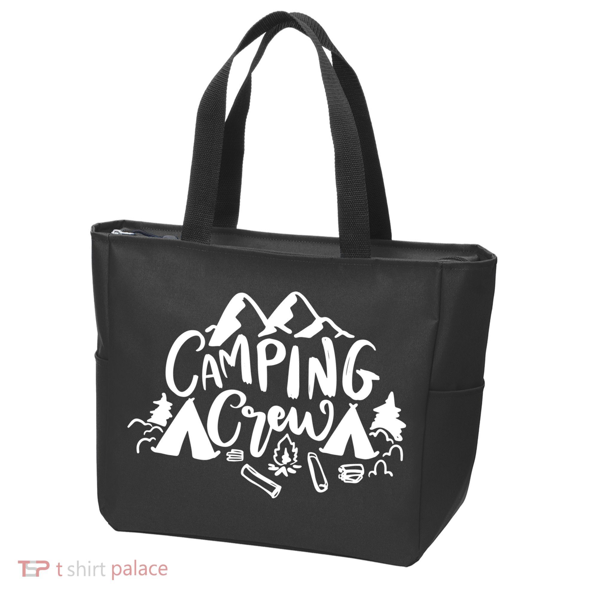 Camping Crew Adventure Mountain Tote Bag