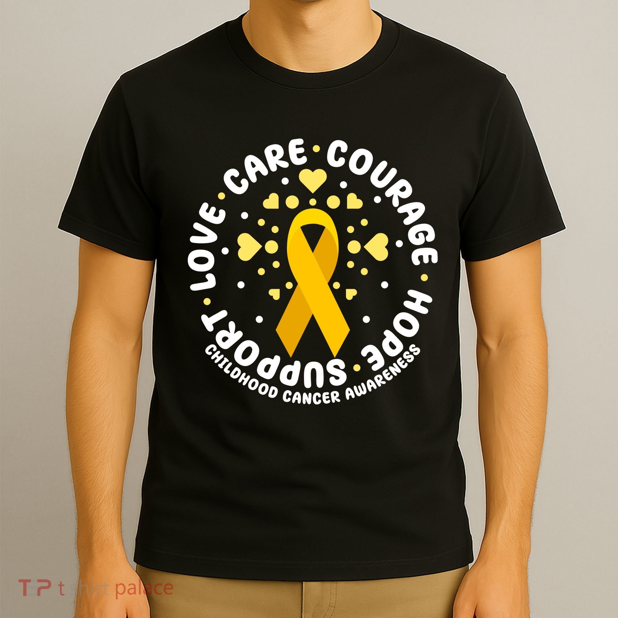 Childhood Cancer Awareness Support Family T-Shirt