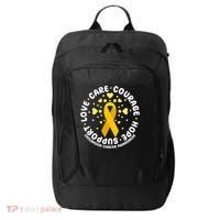 Childhood Cancer Awareness Support Family City Backpack thumb 0