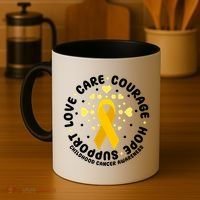 Childhood Cancer Awareness Support Family Coffee Mug thumb 4