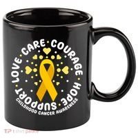 Childhood Cancer Awareness Support Family 11oz C Handle Ceramic Mug thumb 0