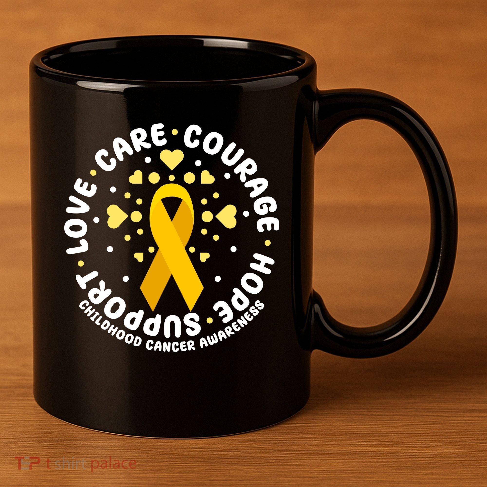 Childhood Cancer Awareness Support Family 11oz C Handle Ceramic Mug