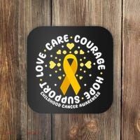 Childhood Cancer Awareness Support Family Coaster thumb 0