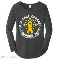 Childhood Cancer Awareness Support Family Women's Perfect Tri Tunic Long Sleeve Shirt thumb 0