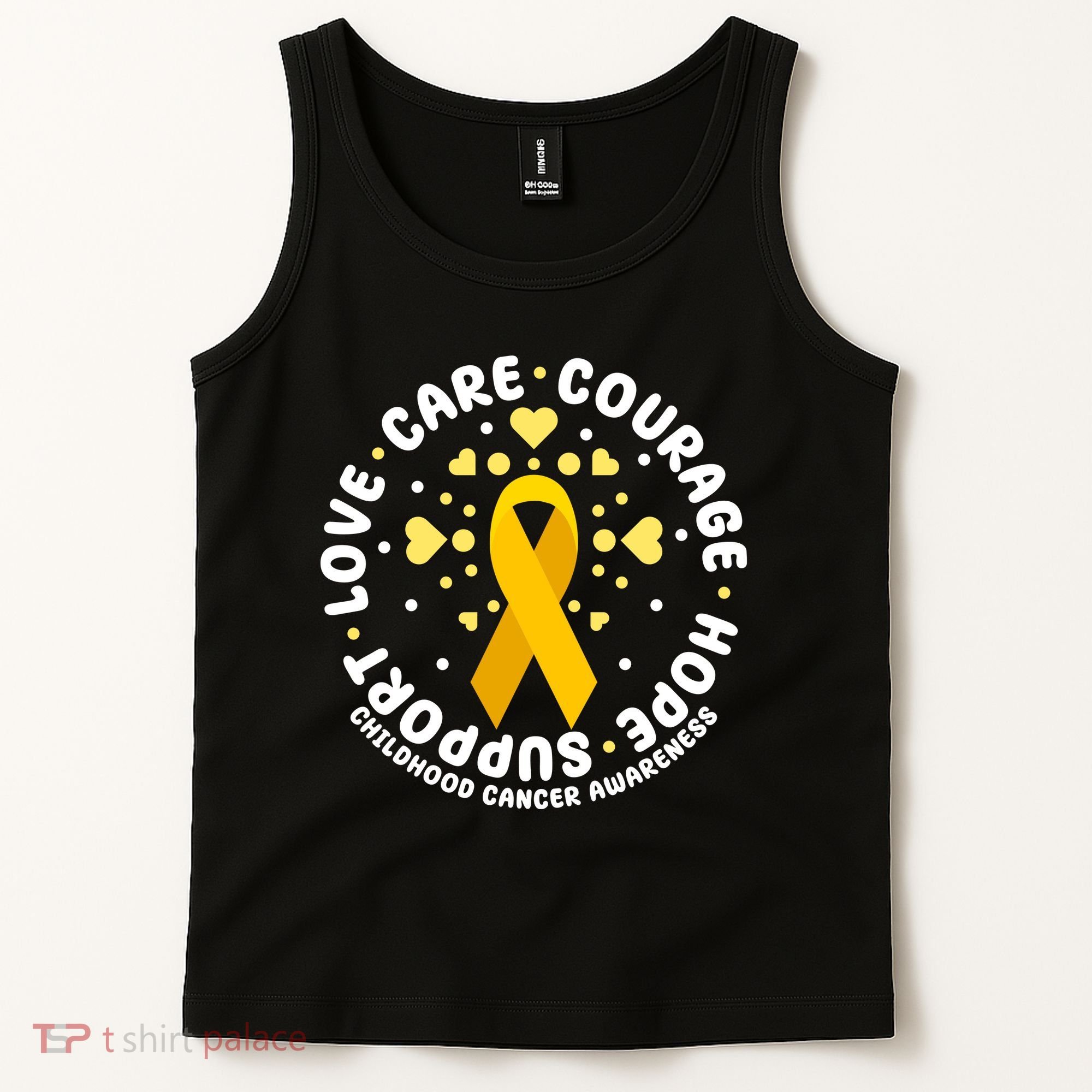 Childhood Cancer Awareness Support Family Tank Top