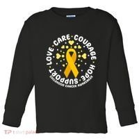 Childhood Cancer Awareness Support Family Toddler Long Sleeve Shirt thumb 0