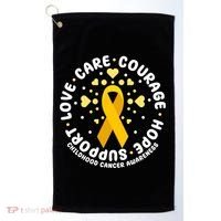 Childhood Cancer Awareness Support Family Golf Towel thumb 0