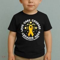 Childhood Cancer Awareness Support Family Toddler T-Shirt thumb 2