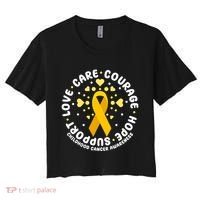 Childhood Cancer Awareness Support Family Women's Crop Top Tee thumb 0