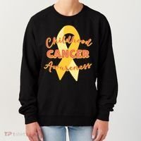 Childhood Cancer Awarebess Golden Gold Robbon Women's Sweatshirt thumb 0