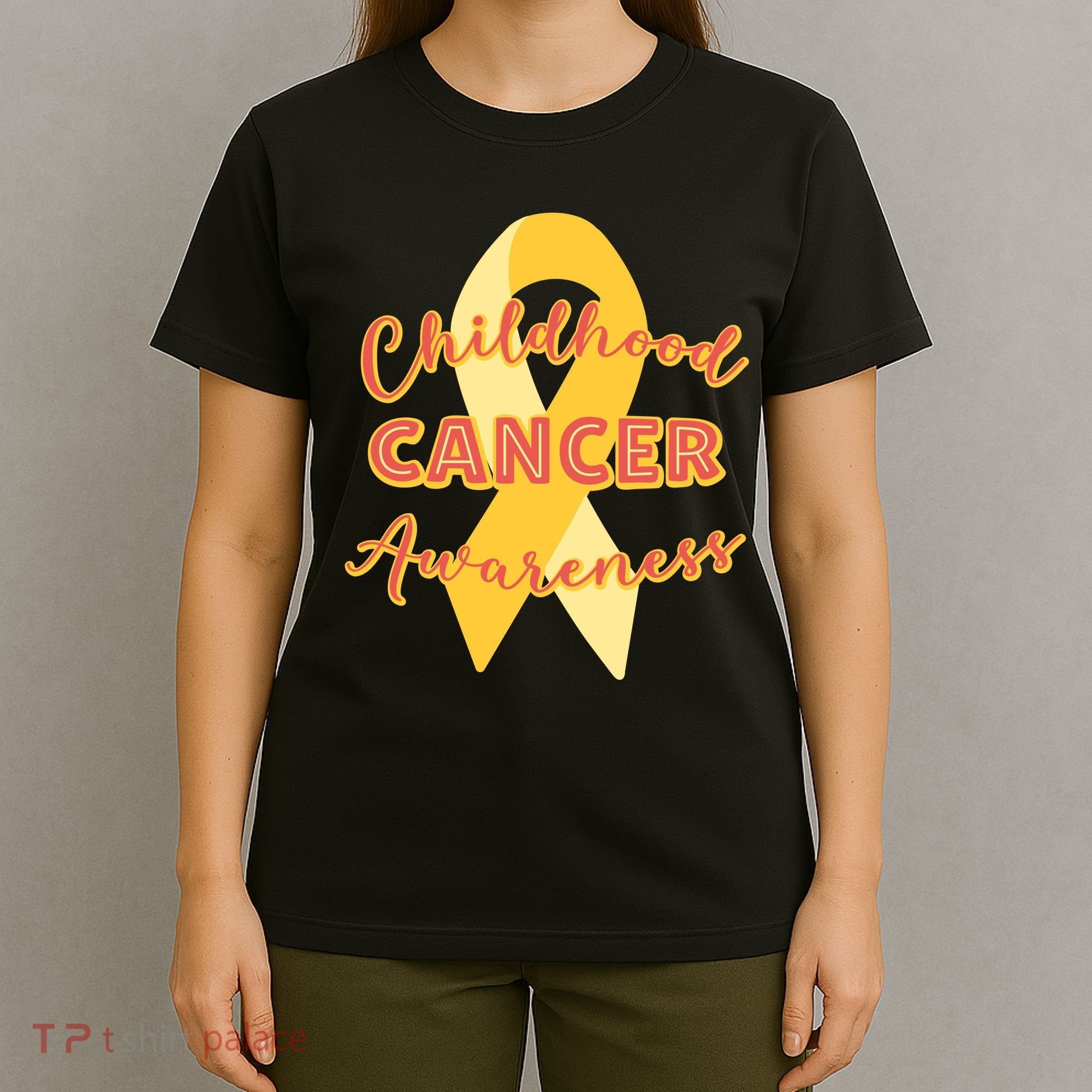 Childhood Cancer Awarebess Golden Gold Robbon T-Shirt