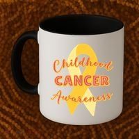 Childhood Cancer Awarebess Golden Gold Robbon Coffee Mug thumb 2