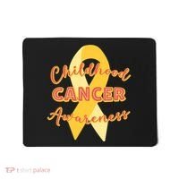 Childhood Cancer Awarebess Golden Gold Robbon Mousepad thumb 0