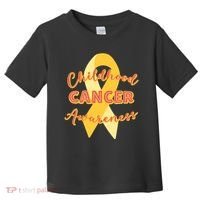 Childhood Cancer Awarebess Golden Gold Robbon Toddler T-Shirt thumb 0