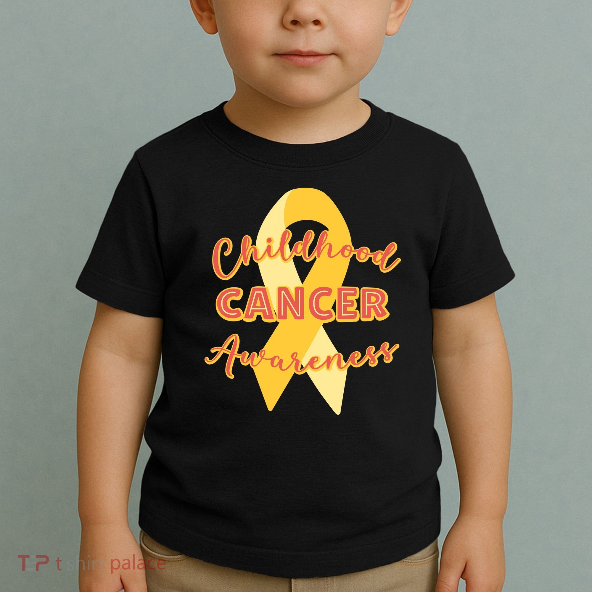 Childhood Cancer Awarebess Golden Gold Robbon Toddler T-Shirt