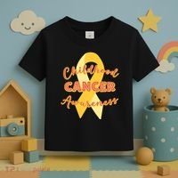 Childhood Cancer Awarebess Golden Gold Robbon Toddler T-Shirt thumb 3