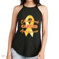 Childhood Cancer Awarebess Golden Gold Robbon Women's Perfect Tri Rocker Tank thumb 2
