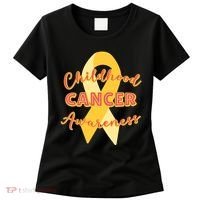 Childhood Cancer Awarebess Golden Gold Robbon Women's T-Shirt thumb 0