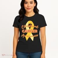 Childhood Cancer Awarebess Golden Gold Robbon Women's T-Shirt thumb 4