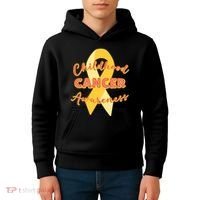 Childhood Cancer Awarebess Golden Gold Robbon Kids Hoodie thumb 4