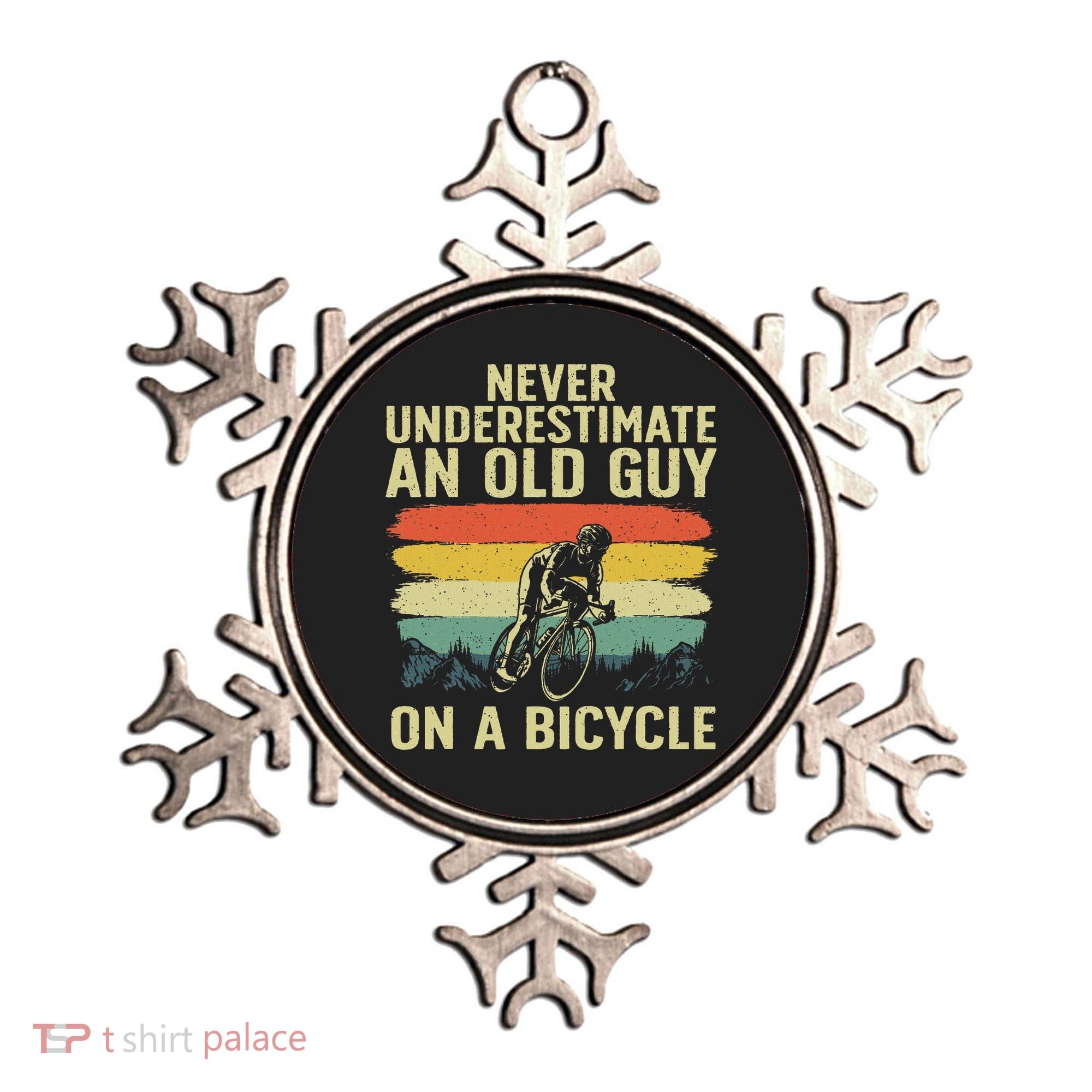 Cool Cycling Art For Grandpa Bicycle Riding Cycle Racing Ornament