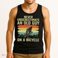 Cool Cycling Art For Grandpa Bicycle Riding Cycle Racing Tank Top thumb 3