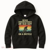 Cool Cycling Art For Grandpa Bicycle Riding Cycle Racing Kids Hoodie thumb 0